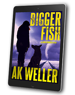 eBook showing a novel called Bigger Fish by AK Weller